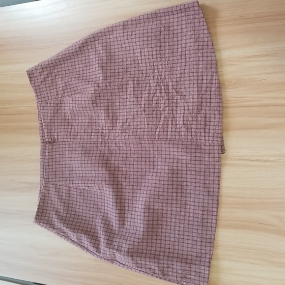 Emory Park Plaid Faux-wrap Skirt Size Small - Picture 2 of 6